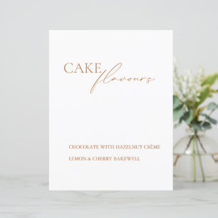 Minimalistische cake smaken huwelijksbord