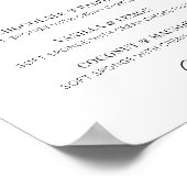 Minimalistische cake smaken menu Simple Script Fon Poster (Hoek)