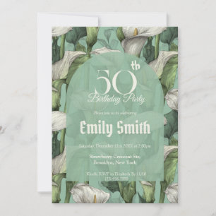 Minimalistische Call Lilies Charme Gelukkig Verjaa Kaart