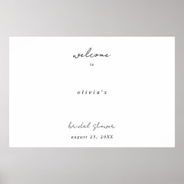 Minimalistische Calligraphy Bruidsfeest Verwelkomi Poster