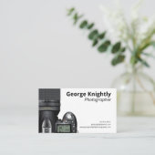 Minimalistische camerafotograaf visitekaartje (Staand voorkant)
