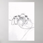 Minimalistische camerasketch - poster (Voorkant)