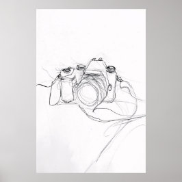 Minimalistische camerasketch - poster