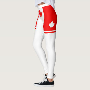 Minimalistische Canadese kleuren met esdoorn op WI Leggings