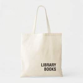 Minimalistische Canvas tas bibliotheekboek