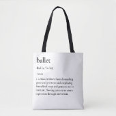 Minimalistische Canvas tas voor balletdefinitie (Voorkant)