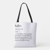 Minimalistische Canvas tas voor balletdefinitie (Achterkant)