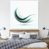 Minimalistische canvas wandkunst afdruk (Insitu (Slaapkamer))