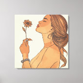 Minimalistische Canvasprint van Vrouwelijke Schoon Canvas Afdruk (Voorkant)