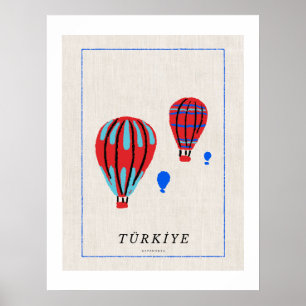 Minimalistische Cappadocia Poster - Türkiye Souven