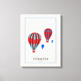 Minimalistische Cappadocia Poster - Türkiye Souven Canvas Afdruk