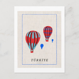 Minimalistische Cappadocia Poster - Türkiye Souven Feestdagenkaart