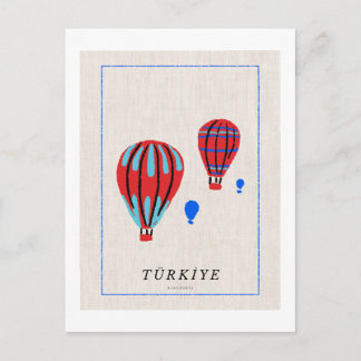 Minimalistische Cappadocia Poster - Türkiye Souven Feestdagenkaart