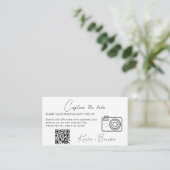 Minimalistische Capture The Love Kaart Sjabloon, Q (Staand voorkant)