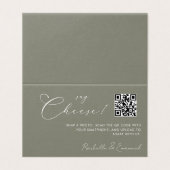 Minimalistische Capture The Love QR-code Gevouwen  Kaart (Buitenkant ongevouwen)