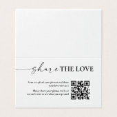 Minimalistische Capture The Love QR-code Gevouwen  Kaart (Buitenkant ongevouwen)