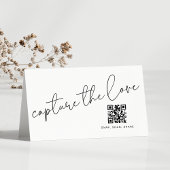 Minimalistische Capture The Love QR-code Gevouwen Kaart