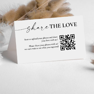 Minimalistische Capture The Love QR-code Gevouwen  Kaart