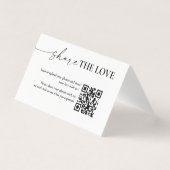 Minimalistische Capture The Love QR-code Vouwkaart Kaart (Voorkant)
