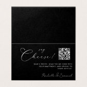 Minimalistische Capture The Love QR-code Vouwkaart Kaart (Buitenkant ongevouwen)