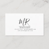 Minimalistische Car Wash Interieur Designer Logo Visitekaartje (Achterkant)