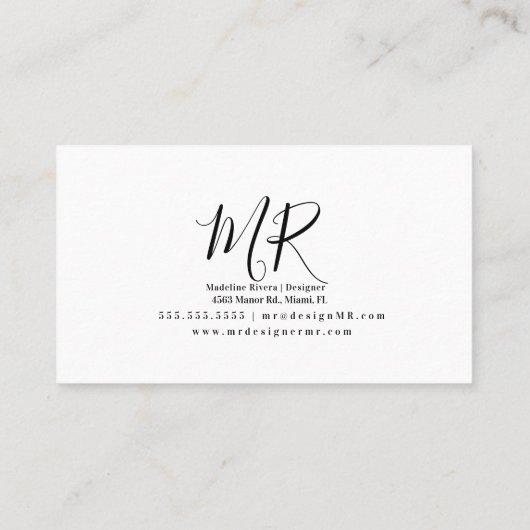 Minimalistische Car Wash Interieur Designer Logo Visitekaartje (Achterkant)