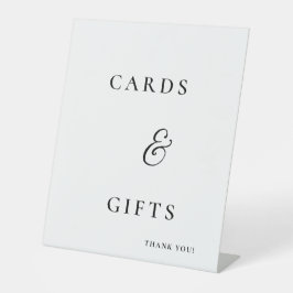 Minimalistische Cards & Gifts Huwelijksbord | Tafe Reclamebord Met Voetstuk