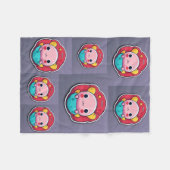 Minimalistische cartoon fleece deken (Voorkant (Horizontaal))