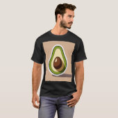 Minimalistische Cartoon halve avocado Sticker T-shirt (Voorkant volledig)