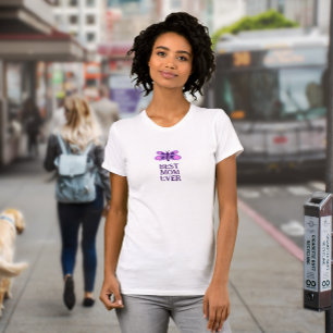 Minimalistische Cartoon vlinder Beste mama ooit T-shirt