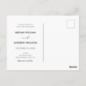 Minimalistische casual fotobruiloft briefkaart (Achterkant)