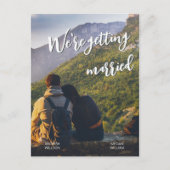 Minimalistische casual fotobruiloft briefkaart (Voorkant)