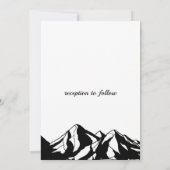 Minimalistische Casual Mountain Outdoor Wedding Zw Kaart (Achterkant)