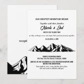 Minimalistische Casual Mountain Outdoor Wedding Zw Kaart (Voorkant / Achterkant)
