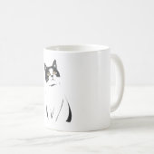 Minimalistische Cat Line Art Mok – Elegant & Moder (Voorkant rechts)