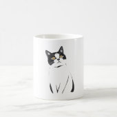 Minimalistische Cat Line Art Mok – Elegant & Moder (Center)