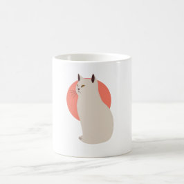 Minimalistische Cat Line Art Mok – Elegant & Stijl