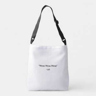 Minimalistische Cat Silhouette Canvas tas – Schatt