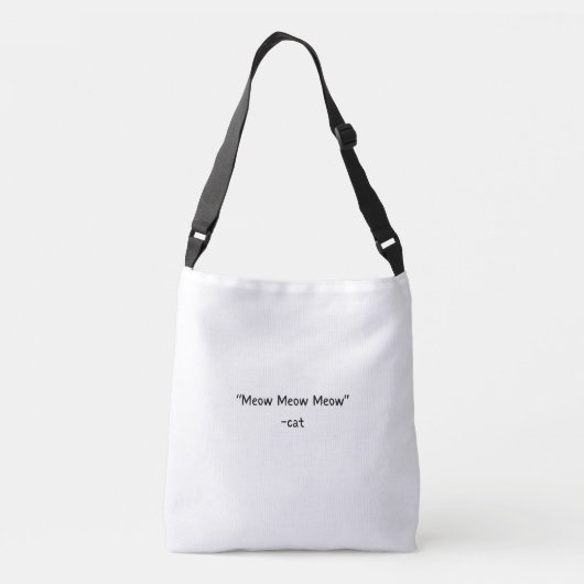Minimalistische Cat Silhouette Canvas tas – Schatt (Achterkant)