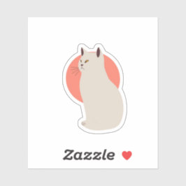 Minimalistische Cat Silhouette Sticker – Schattige