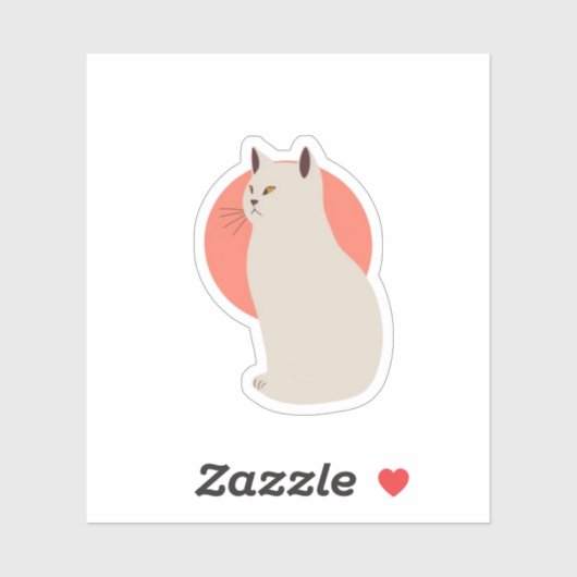 Minimalistische Cat Silhouette Sticker – Schattige (Vel)