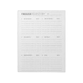 Minimalistische Categorieën Vriesvoorraad Organise Notitieblok