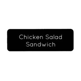 Minimalistische Catering Voedsel Maaltijd Prep Zwa Etiket
