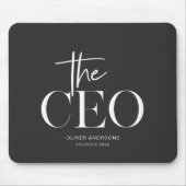 Minimalistische CEO Muismat | Gepersonaliseerd (Voorkant)