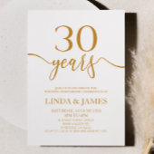 Minimalistische Champagne 30e bruiloft Jubileum Kaart