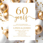 Minimalistische Champagne 60e bruiloft Jubileum Kaart<br><div class="desc">Dit is een Minimalistische Champagne White 60e bruiloft Jubileum uitnodiging!</div>