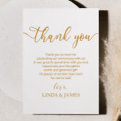 Minimalistische Champagne bruiloft Jubileum Bedankkaart