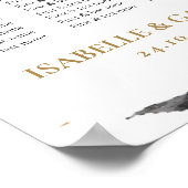 Minimalistische Champagne Toren Bruiloft Zitplaats Poster (Hoek)