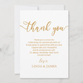 Minimalistische Champagne Trouwverjaardag Bedankkaart (Voorkant)