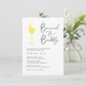 Minimalistische Champange Brunch en bijbelbaar Vri Kaart (Staand voorkant)